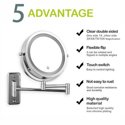 LED Smart Magnifying Bathroom Mirror - Homevalley.co.uk