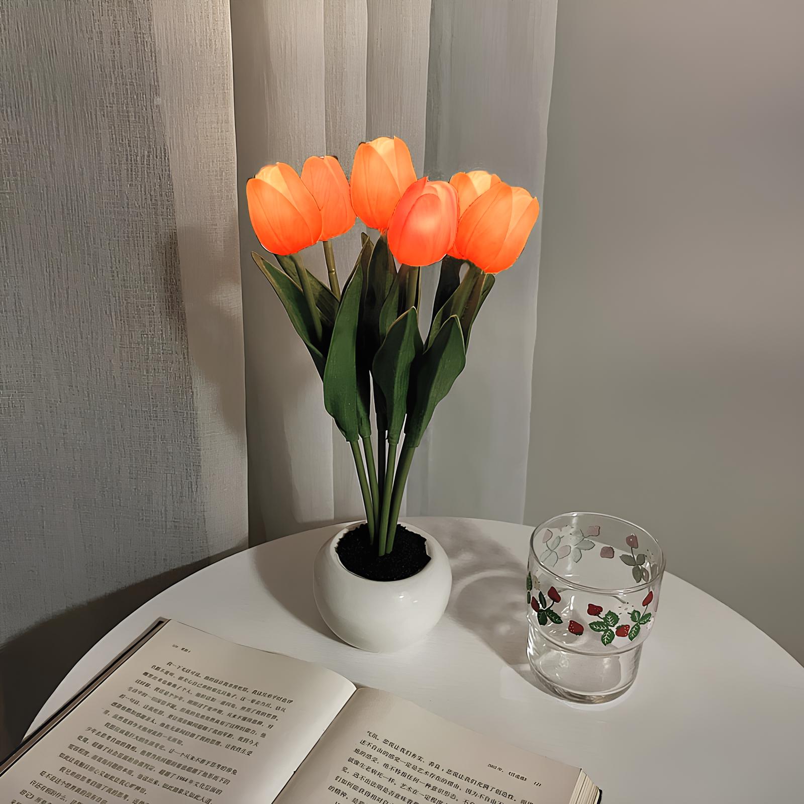 LED Tulip Night Light Table Bedside Lamp - Homevalley.co.uk