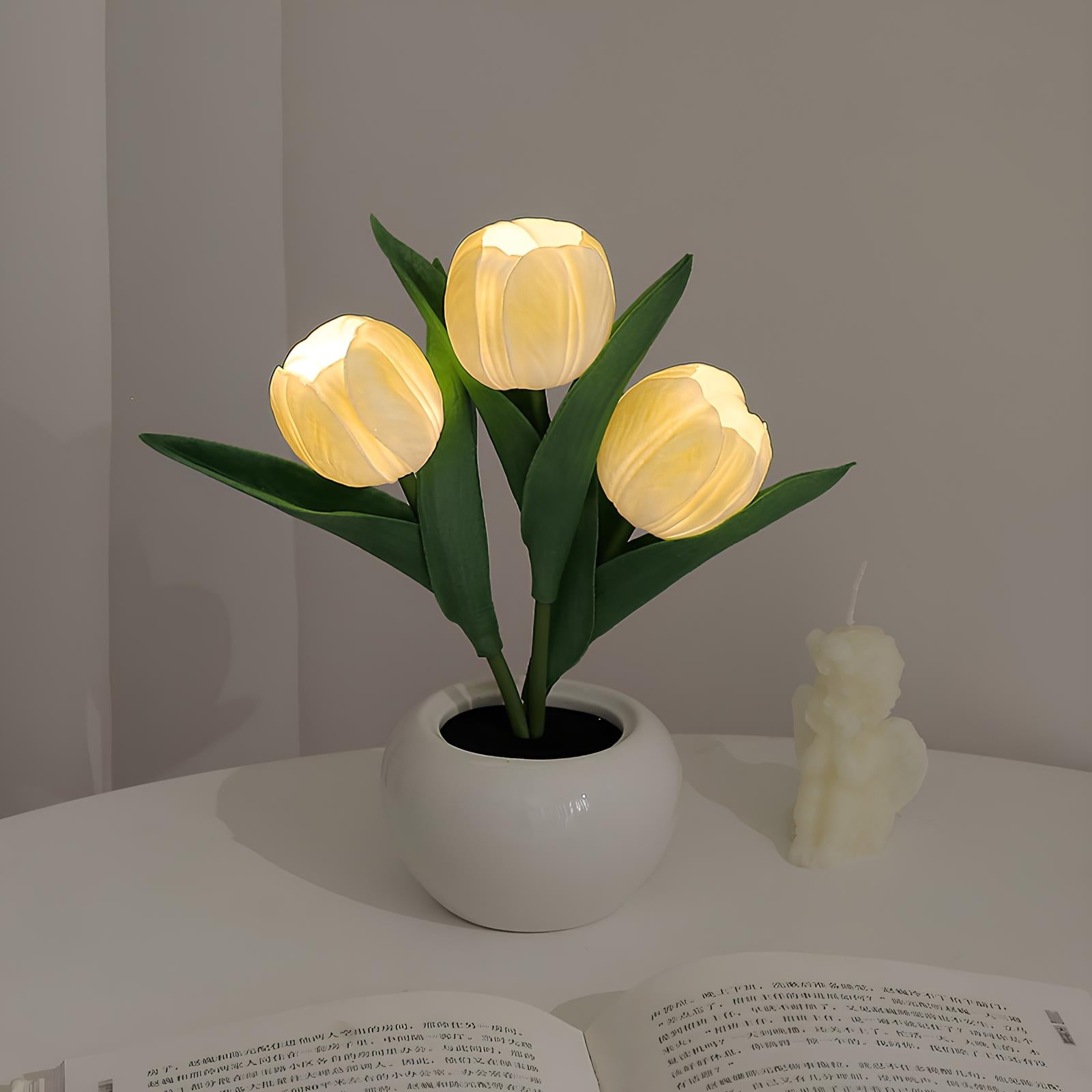 LED Tulip Night Light Table Bedside Lamp - Homevalley.co.uk