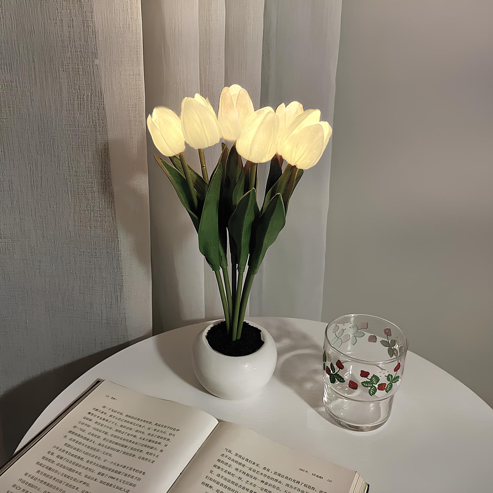 LED Tulip Night Light Table Bedside Lamp - Homevalley.co.uk
