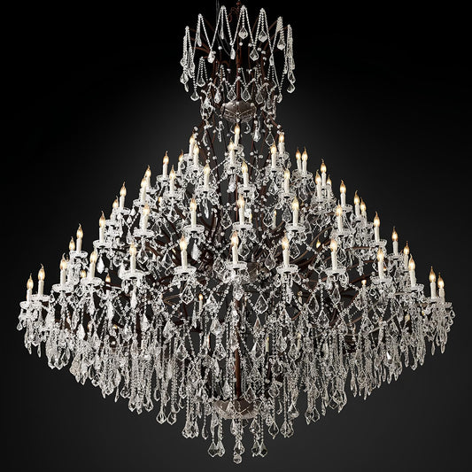 Lighthouse Style Candlestick Crystal Chandelier, 140 Lights - Homevalley.co.uk