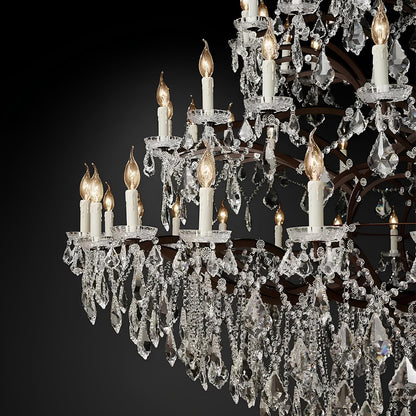 Lighthouse Style Candlestick Crystal Chandelier, 140 Lights - Homevalley.co.uk