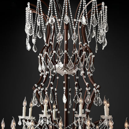Lighthouse Style Candlestick Crystal Chandelier, 140 Lights - Homevalley.co.uk