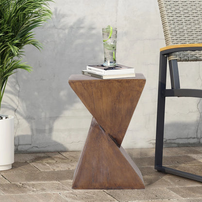 Lightweight Concrete Accent Bedside End Side Table - Homevalley.co.uk