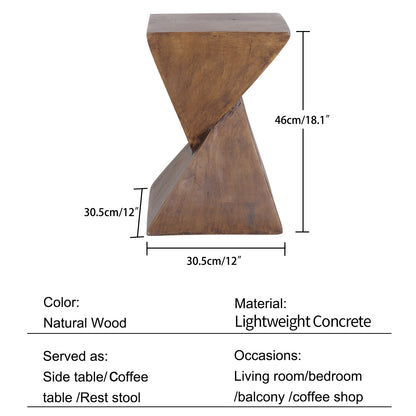 Lightweight Concrete Accent Bedside End Side Table - Homevalley.co.uk