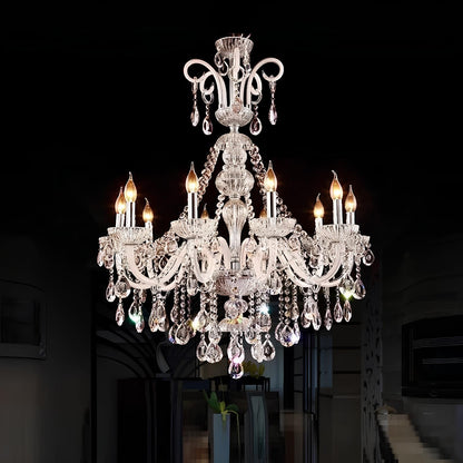 Long Crystal Chandelier - Homevalley.co.uk