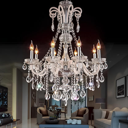 Long Crystal Chandelier - Homevalley.co.uk