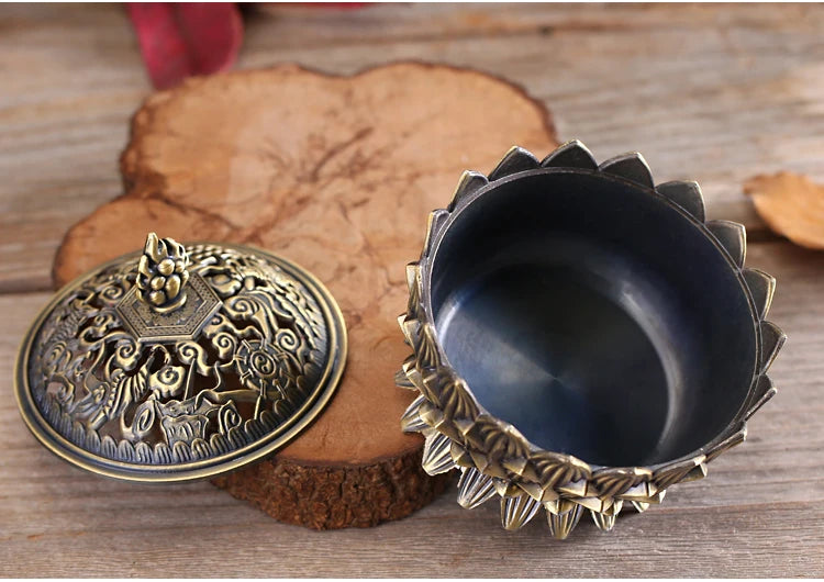 Lotus Incense Burner for Buddha Worship and Sandalwood Fragrance - Homevalley.co.uk