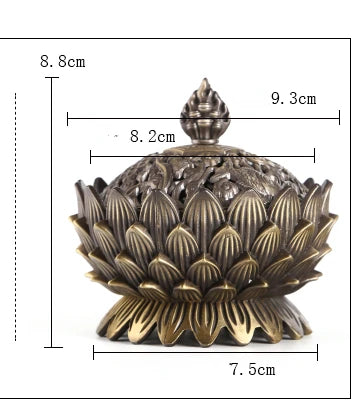 Lotus Incense Burner for Buddha Worship and Sandalwood Fragrance - Homevalley.co.uk