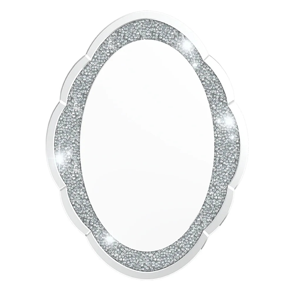 LUVODI Cloud-shape Crushed Diamonds Accent Decorative Wall Mirror - Homevalley.co.uk