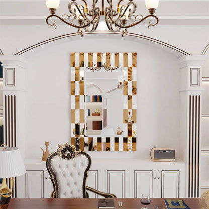 LUVODI Decorative 3D Beveled Edge Art Hanging Mirror - Homevalley.co.uk