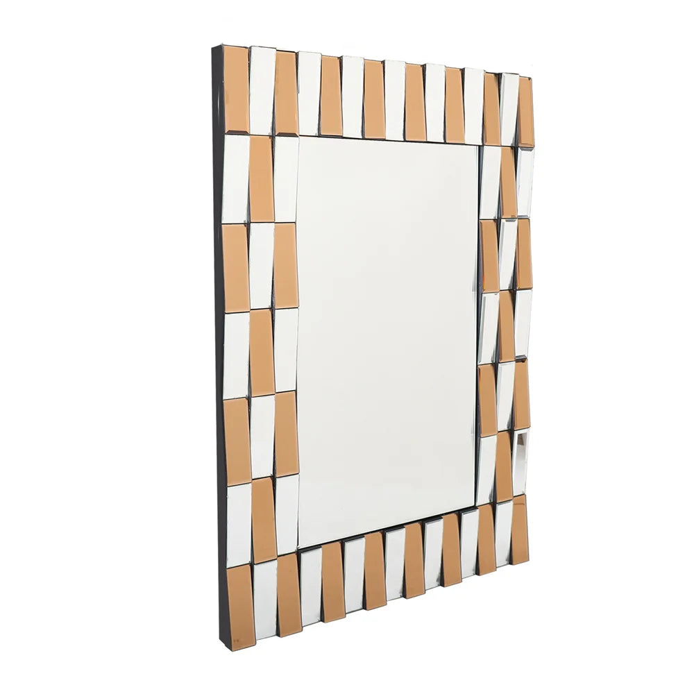 LUVODI Decorative 3D Beveled Edge Art Hanging Mirror - Homevalley.co.uk