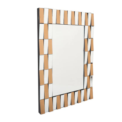 LUVODI Decorative 3D Beveled Edge Art Hanging Mirror - Homevalley.co.uk