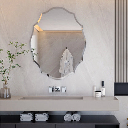 LUVODI Frameless Decorative HD Wall Mirror with Beveled Edge - Homevalley.co.uk