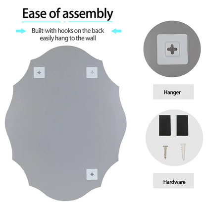 LUVODI Frameless Decorative HD Wall Mirror with Beveled Edge - Homevalley.co.uk