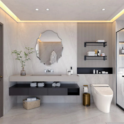 LUVODI Frameless Decorative HD Wall Mirror with Beveled Edge - Homevalley.co.uk