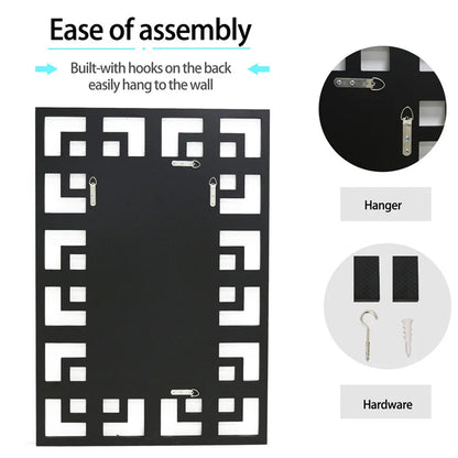 LUVODI Frameless Hollowed-out Wall Decorative Mirror - Homevalley.co.uk