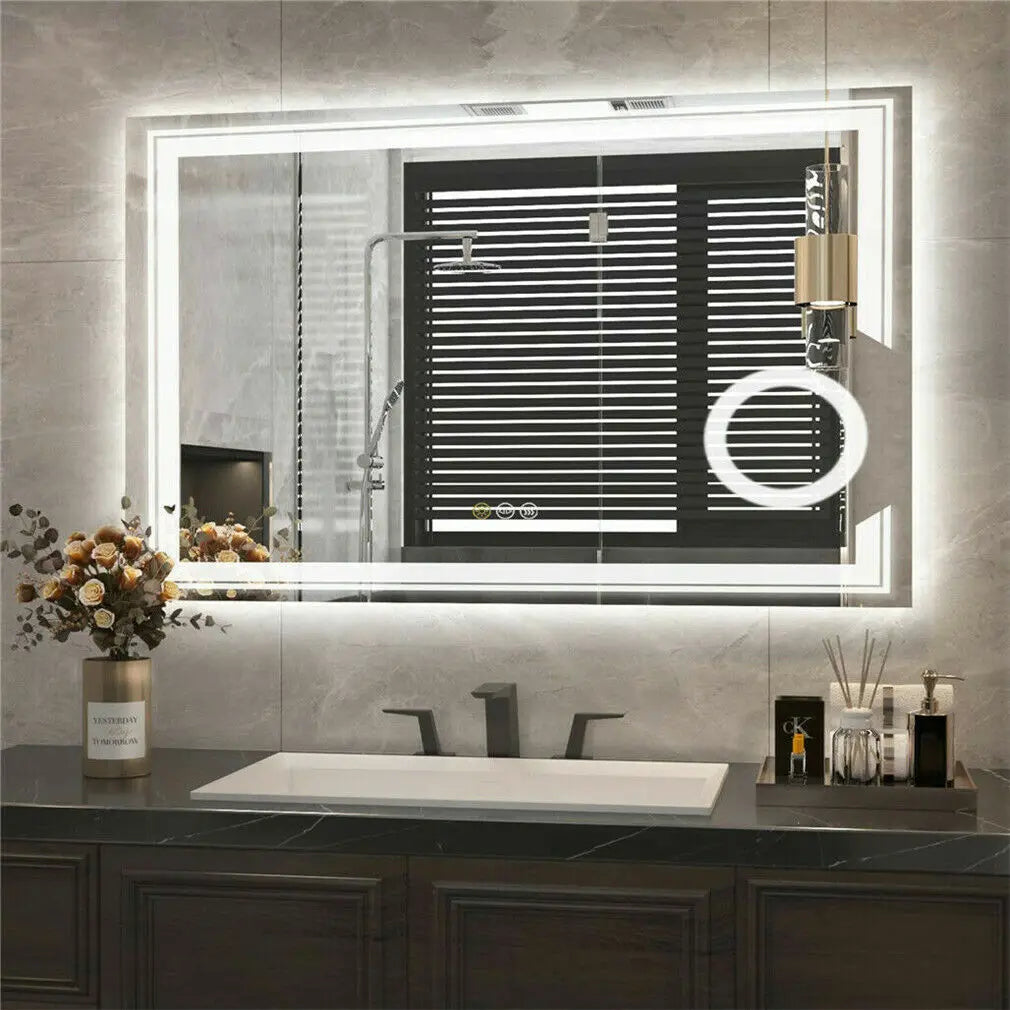 LUVODI LED Wall Mounted Magnifying Mirror Makeup Shaving Bathroom Mirror - Homevalley.co.uk