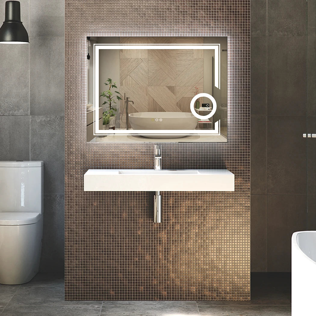 LUVODI LED Wall Mounted Magnifying Mirror Makeup Shaving Bathroom Mirror - Homevalley.co.uk