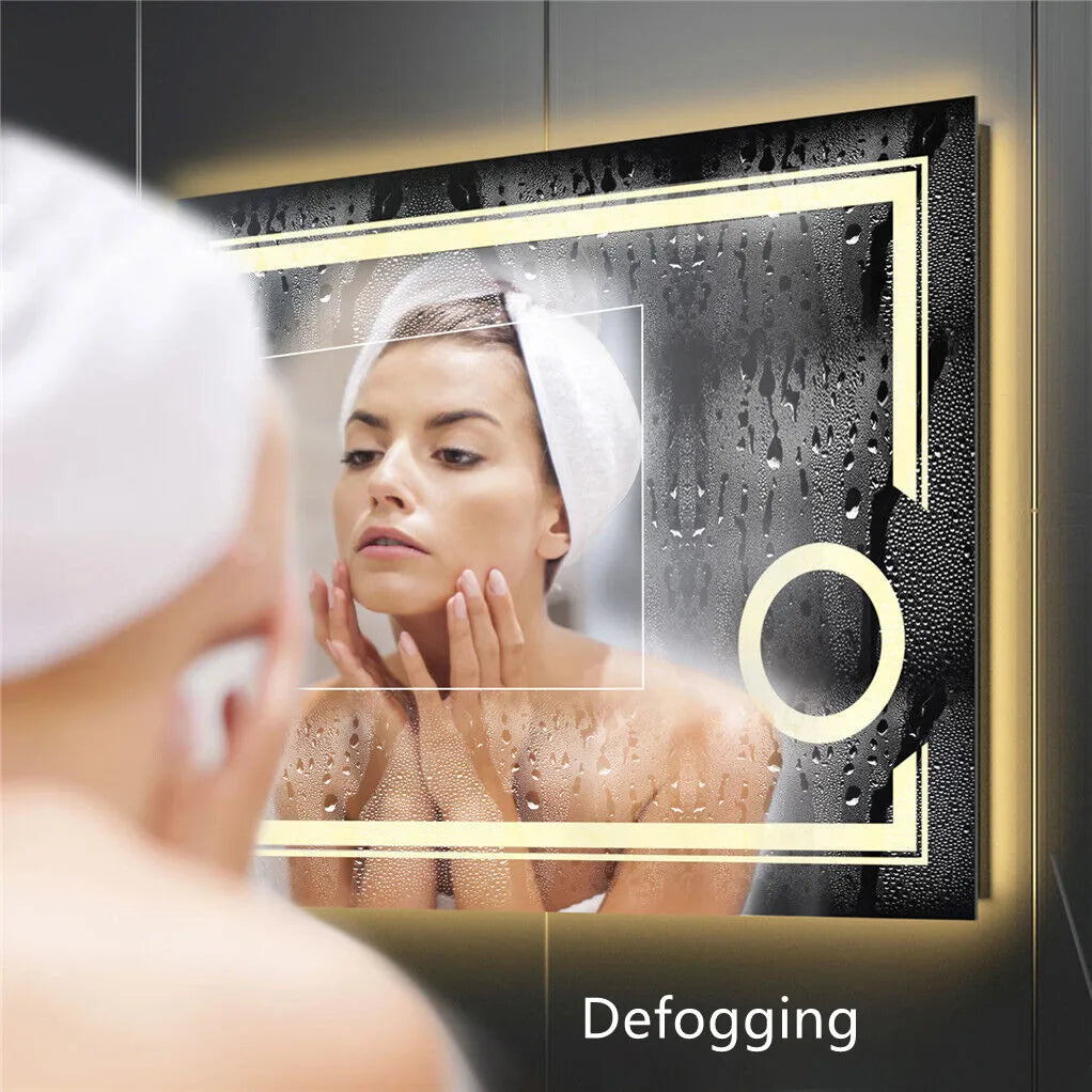 LUVODI LED Wall Mounted Magnifying Mirror Makeup Shaving Bathroom Mirror - Homevalley.co.uk