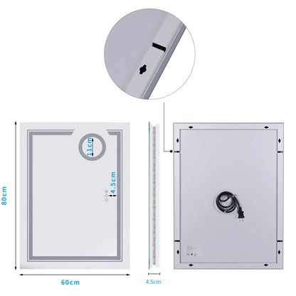 LUVODI LED Wall Mounted Magnifying Mirror Makeup Shaving Bathroom Mirror - Homevalley.co.uk