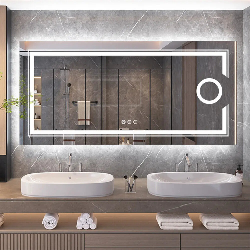 LUVODI LED Wall Mounted Magnifying Mirror Makeup Shaving Bathroom Mirror - Homevalley.co.uk