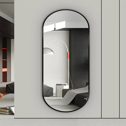 LUVODI Modern Black Metal Framed Dressing Mirror - Homevalley.co.uk
