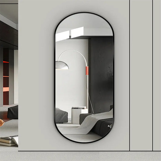 LUVODI Modern Black Metal Framed Dressing Mirror - Homevalley.co.uk