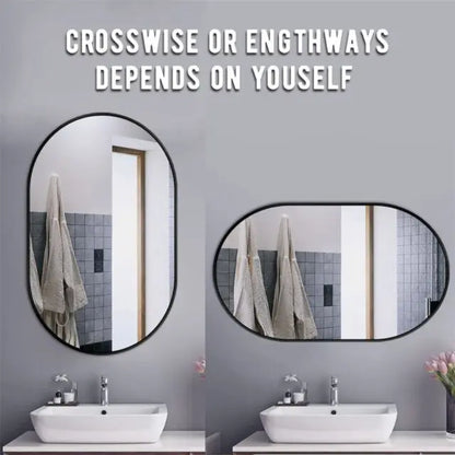 LUVODI Modern Black Metal Framed Dressing Mirror - Homevalley.co.uk