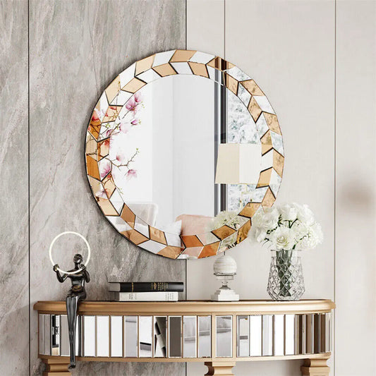 LUVODI Modern Wall Mirror Decorative with Sunburst Design - Homevalley.co.uk