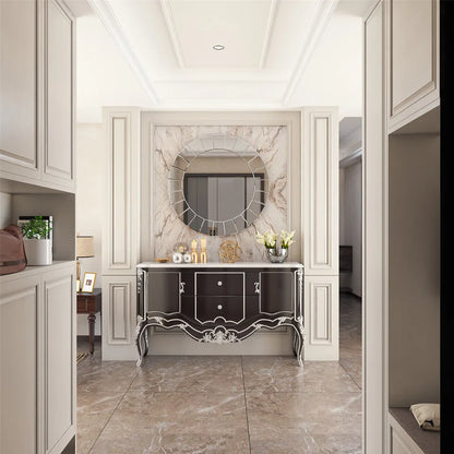 LUVODI Round Decorative Wall Vanity Mirror - Homevalley.co.uk