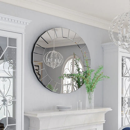 LUVODI Round Decorative Wall Vanity Mirror - Homevalley.co.uk