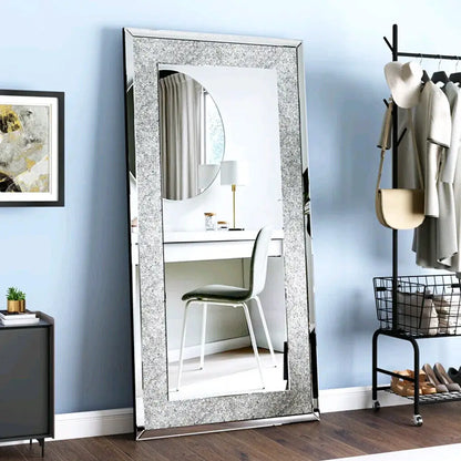 LUVODI Wall Decor Full Body Crystal Rhinestone Diamond Dressing Mirror - Homevalley.co.uk