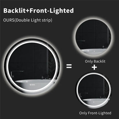 LUVODI Waterproof Dimmable LED Defog Bathroom Mirror - Homevalley.co.uk