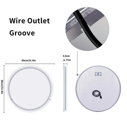 LUVODI Waterproof Dimmable LED Defog Bathroom Mirror - Homevalley.co.uk