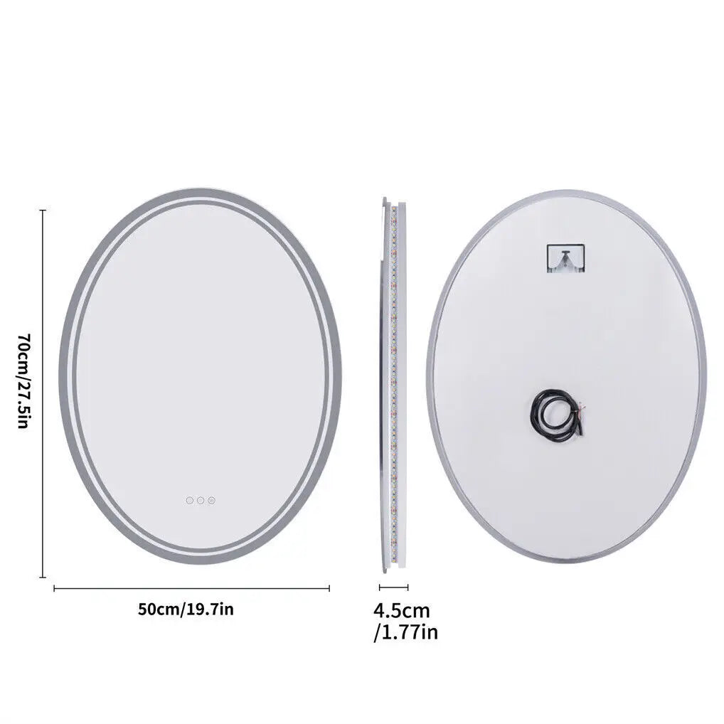 LUVODI Waterproof Frameless LED Backlit Mirror for Bathroom Dimmable Anti-fog Shaving Mirror - Homevalley.co.uk