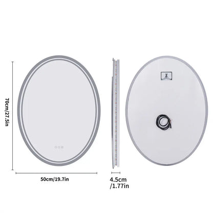 LUVODI Waterproof Frameless LED Backlit Mirror for Bathroom Dimmable Anti-fog Shaving Mirror - Homevalley.co.uk