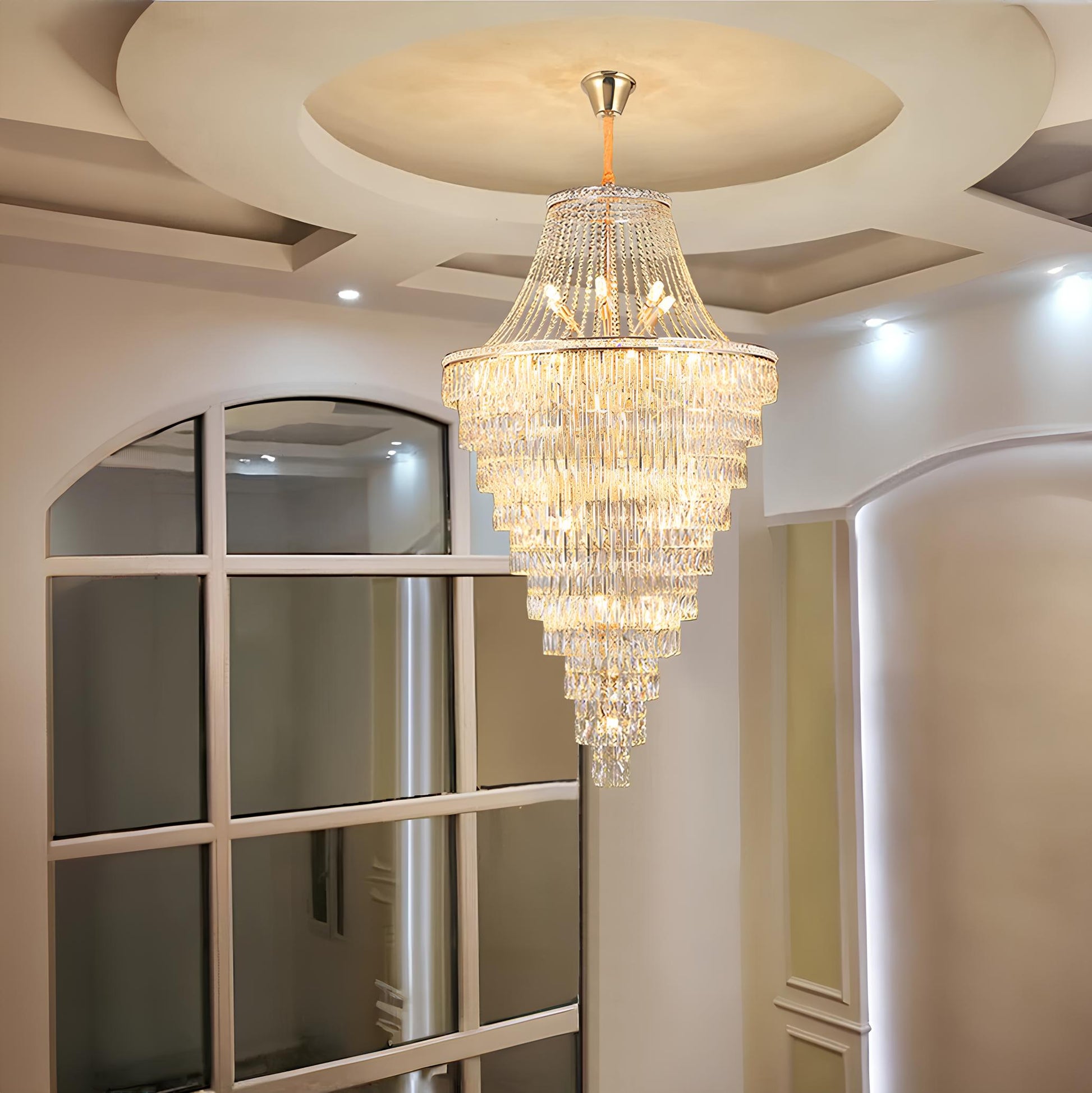 Luxurious Crystal Staircase Chandelier - Homevalley.co.uk