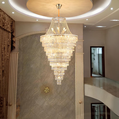 Luxurious Crystal Staircase Chandelier - Homevalley.co.uk