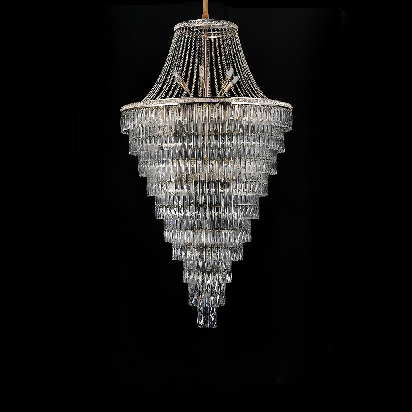 Luxurious Crystal Staircase Chandelier - Homevalley.co.uk