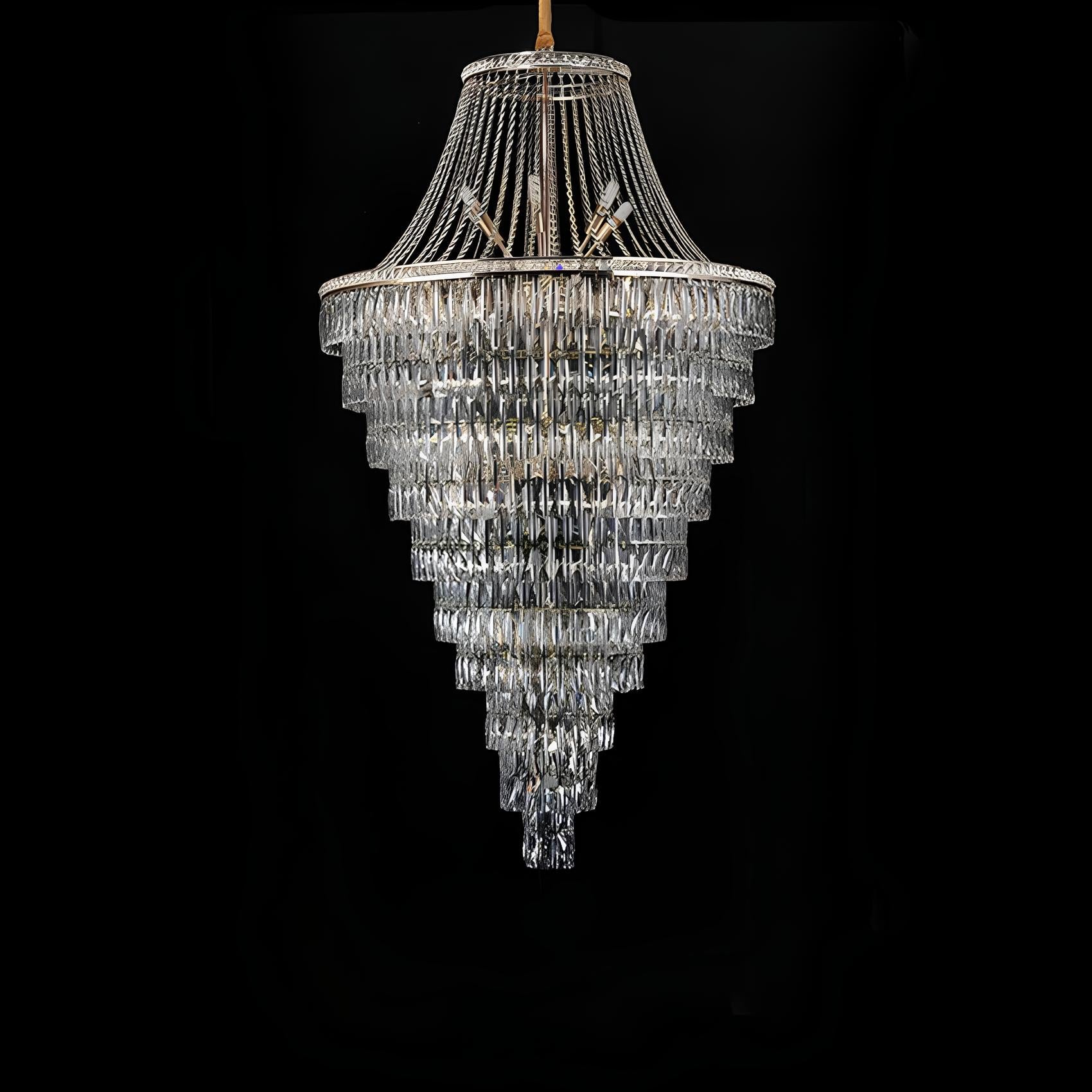 Luxurious Crystal Staircase Chandelier - Homevalley.co.uk