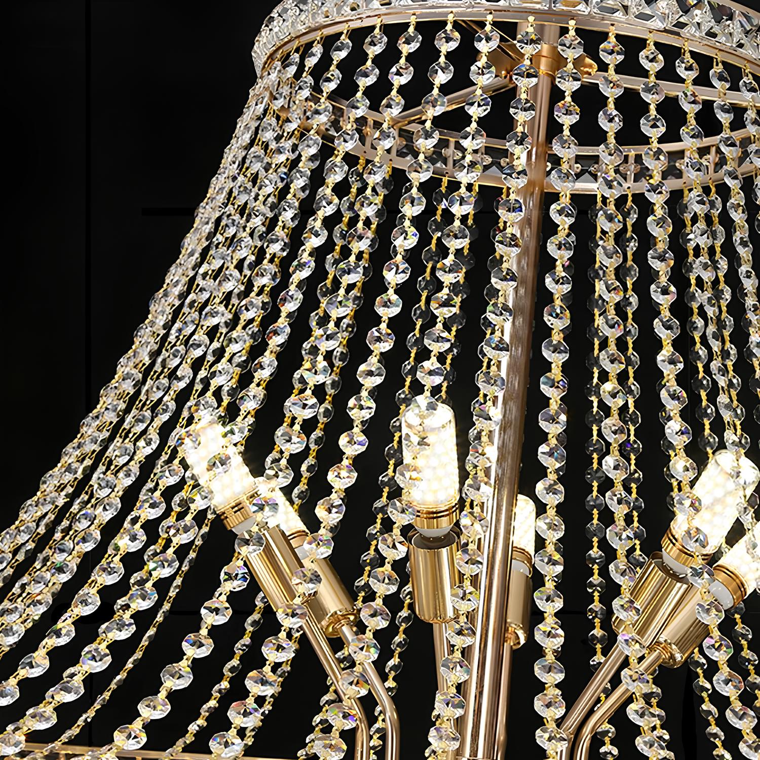 Luxurious Crystal Staircase Chandelier - Homevalley.co.uk