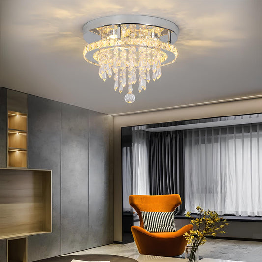 Luxury Crystal Chandelier with Remote Control - Homevalley.co.uk