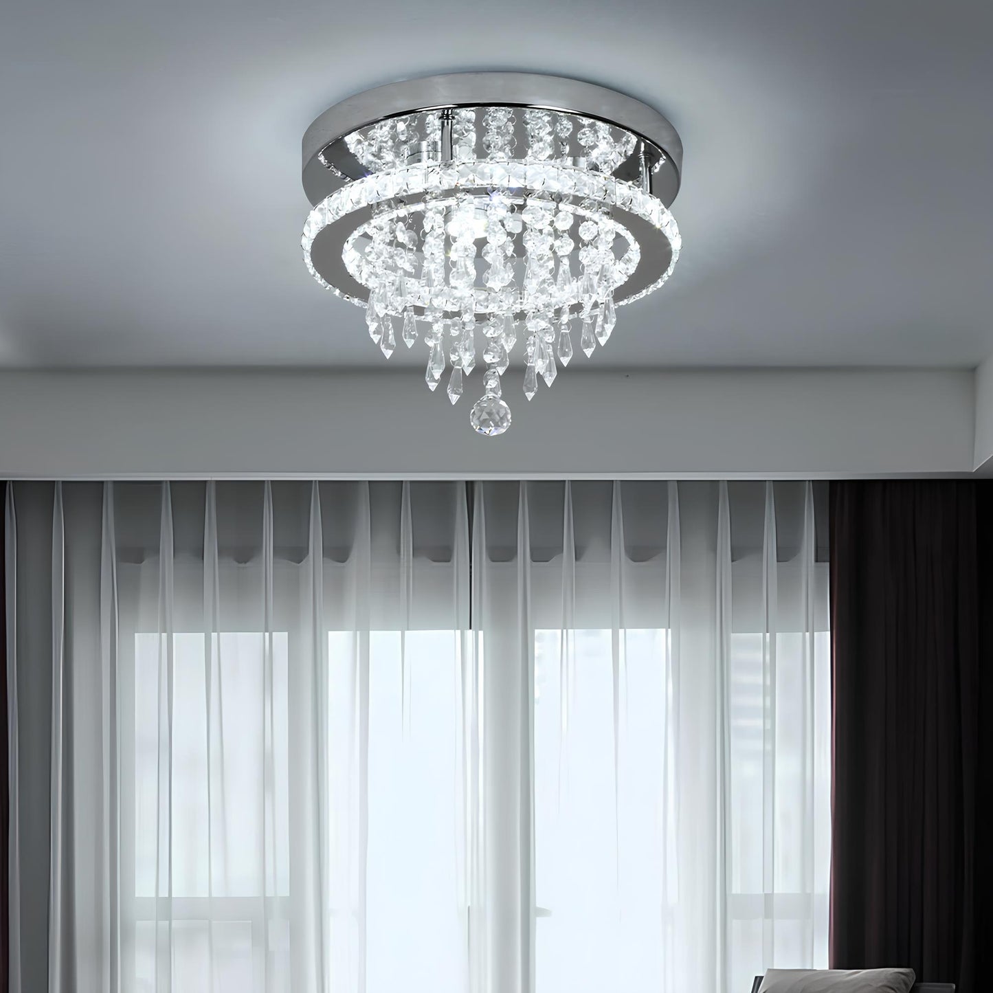 Luxury Crystal Chandelier with Remote Control - Homevalley.co.uk