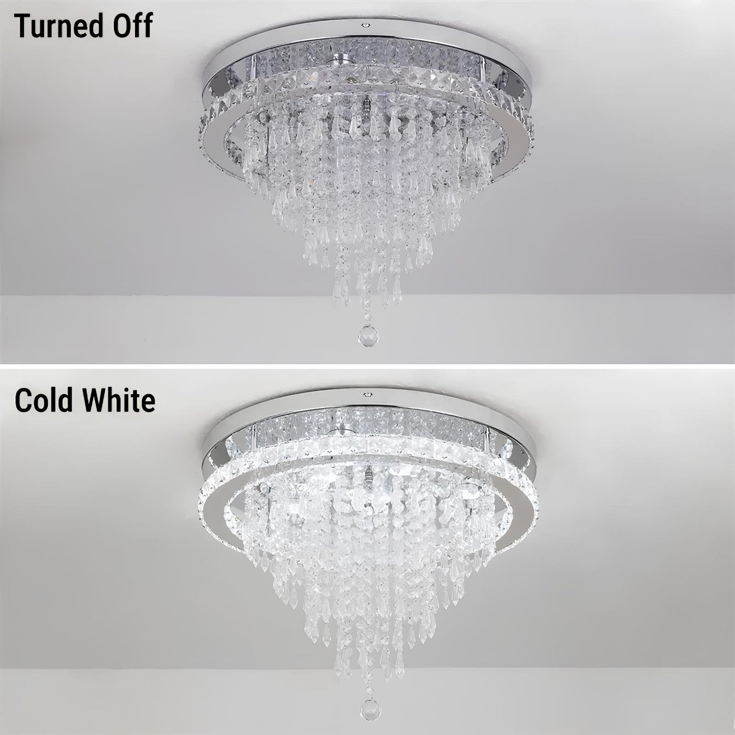 Luxury Crystal Chandelier with Remote Control - Homevalley.co.uk