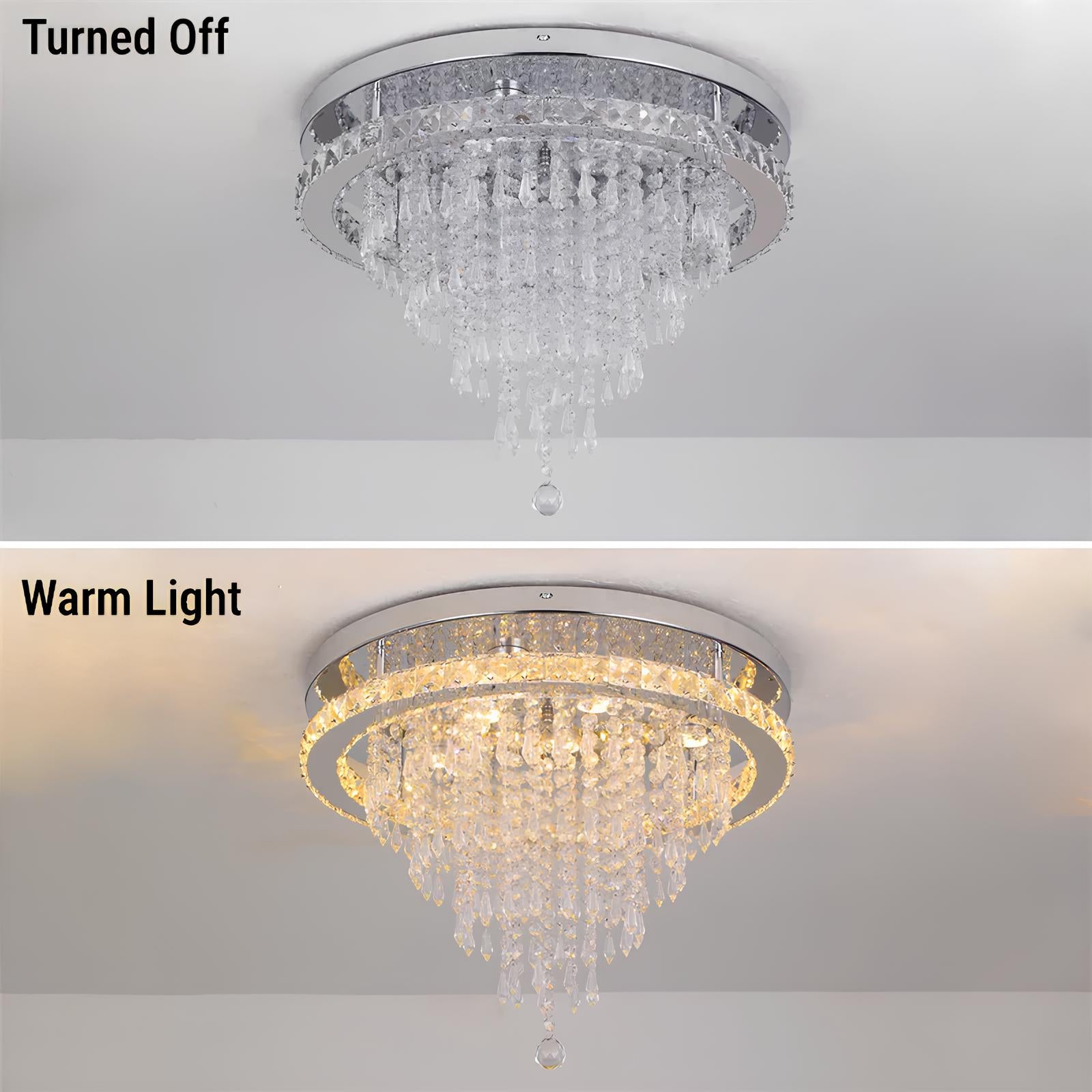 Luxury Crystal Chandelier with Remote Control - Homevalley.co.uk