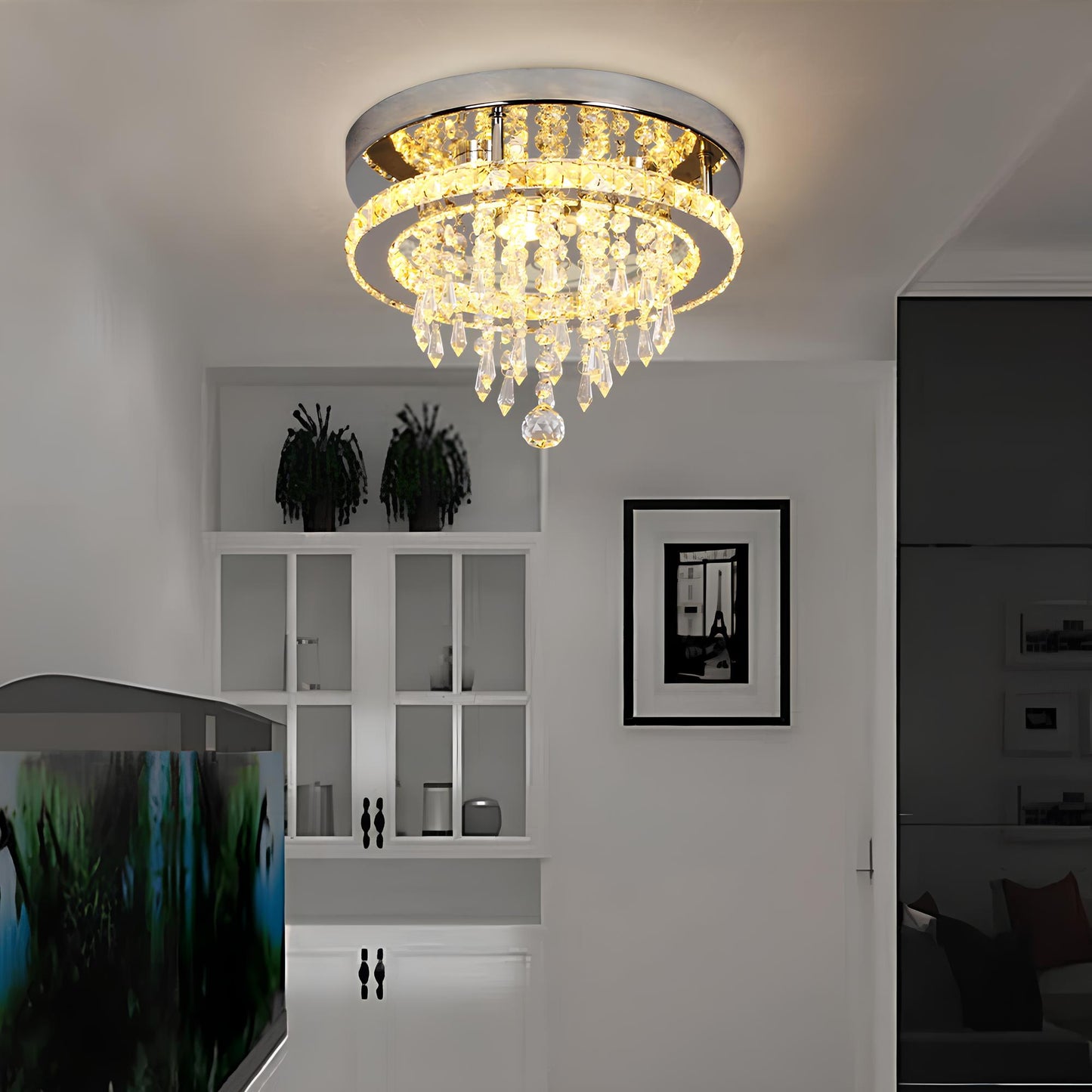 Luxury Crystal Chandelier with Remote Control - Homevalley.co.uk