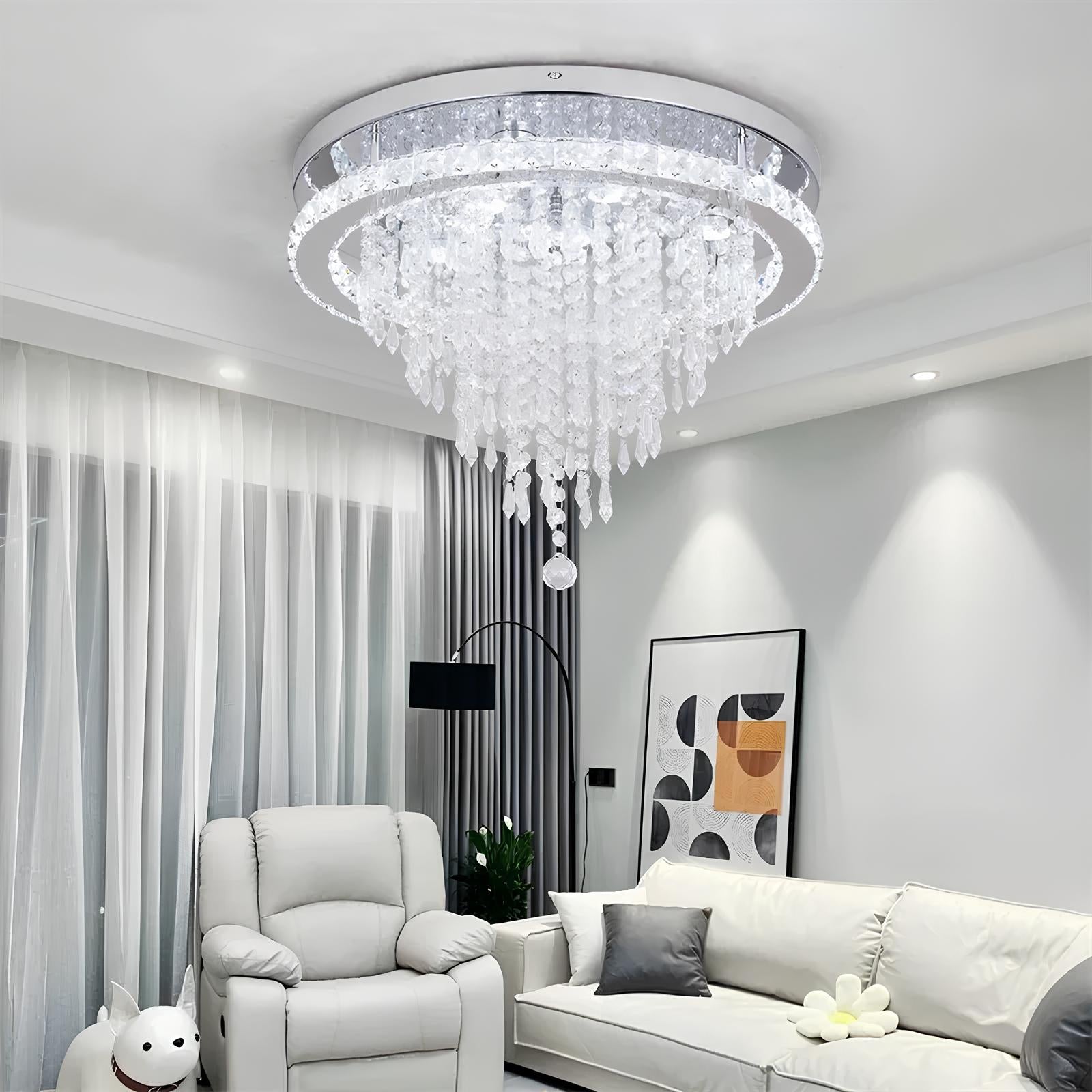 Luxury Crystal Chandelier with Remote Control - Homevalley.co.uk