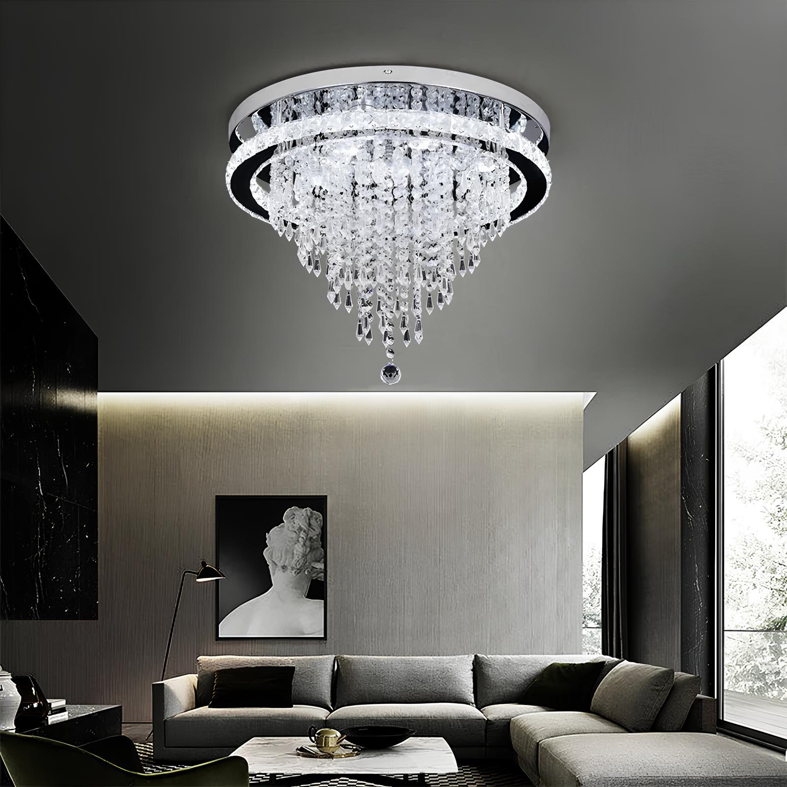Luxury Crystal Chandelier with Remote Control - Homevalley.co.uk