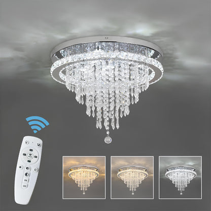 Luxury Crystal Chandelier with Remote Control - Homevalley.co.uk